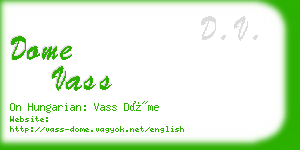 dome vass business card